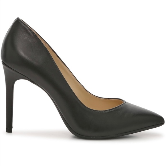 Jessica Simpson Black Leather Haneh Pump Sz 8 1/2 (39) Women’s - Picture 1 of 13